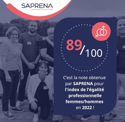 Note Saprena index égalité professionnelle femmes / hommes 2022