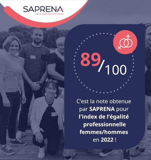 Note Saprena index égalité professionnelle femmes / hommes 2022