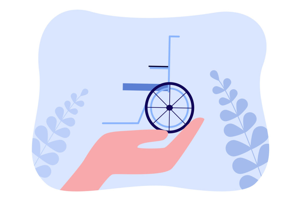 Illustration d'un fauteuil roulant